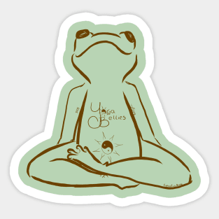 Yoga Bellies Frog Meditation in Henna Sticker